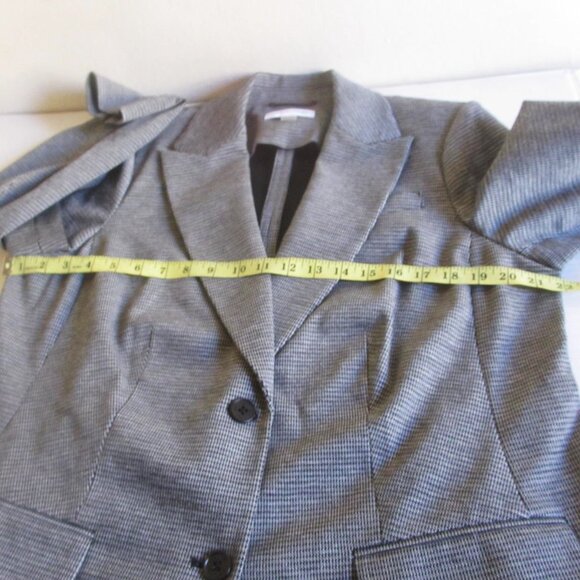 Calvin Klein Women's Houndstooth Peak Lapel Blazer Plus Size 14W Gray $179 nwt - Picture 11 of 15